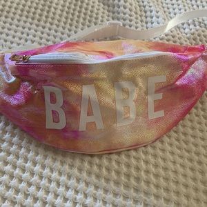Pink metallic BABE Fanny pack